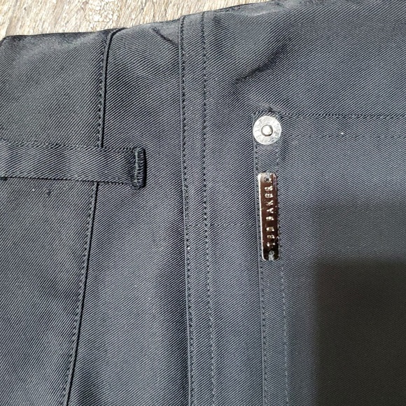 Ted baker london nylon blend black button fly western cut pants - Picture 11 of 13